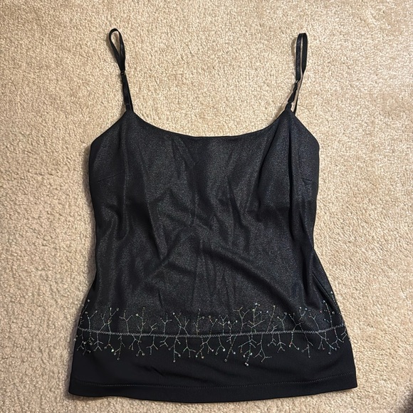 BCBGMaxAzria Tops - Vintage BCBG sparkly beaded tank top M